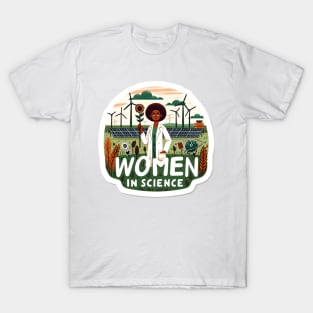 Empowering Women in Science - Renewable Energy Theme T-Shirt